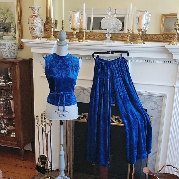 Vintage Other - 1960's Nelly De Grab Of New York Velvet Pant Set